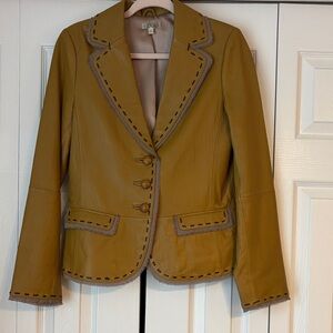 Vintage Ladies Leather Jacket-Pop Population Size 8